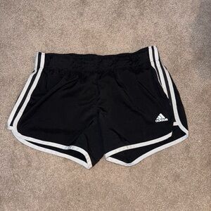 Adidas Women's Black and White Athletic Shorts